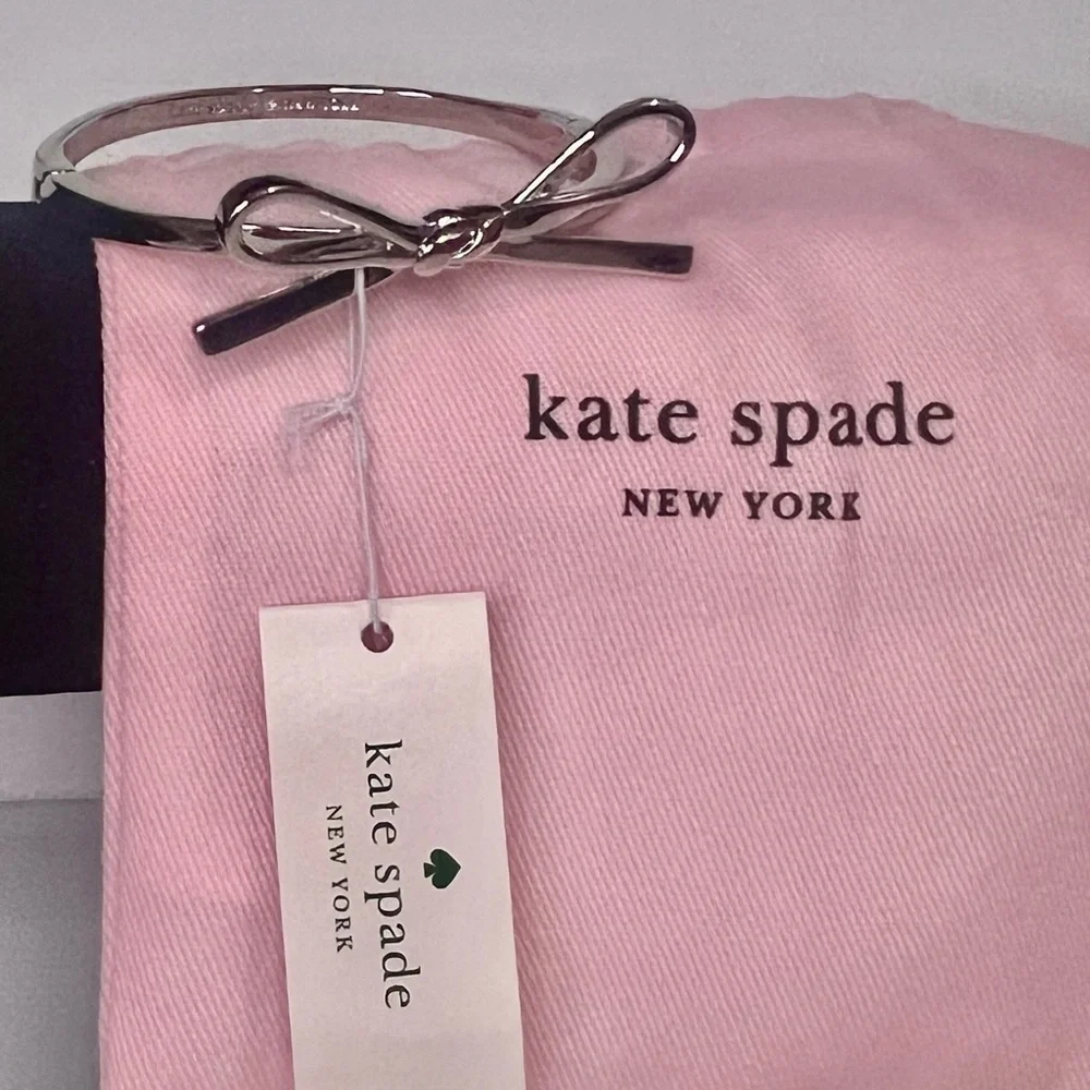 NWT Kate Spade Silver Bow Bracelet - Picture 5 of 10